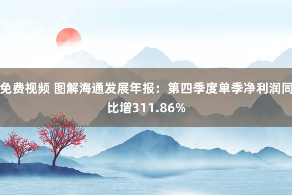免费视频 图解海通发展年报：第四季度单季净利润同比增311.86%
