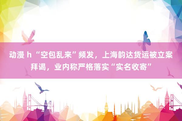 动漫 h “空包乱来”频发，上海韵达货运被立案拜谒，业内称严格落实“实名收寄”