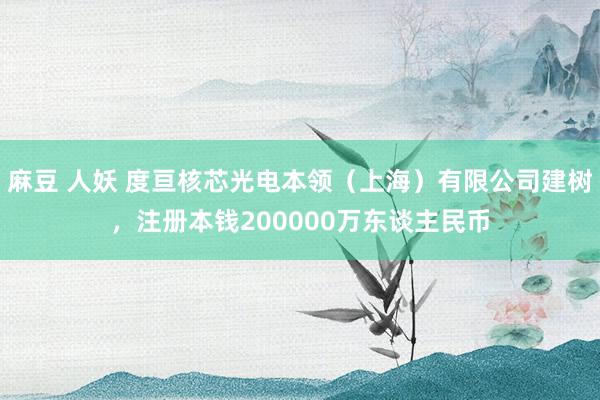 麻豆 人妖 度亘核芯光电本领（上海）有限公司建树，注册本钱2