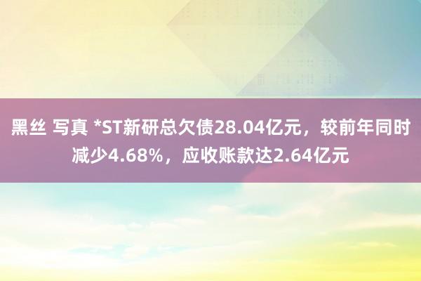 黑丝 写真 *ST新研总欠债28.04亿元，较前年同时减少4.68%，应收账款达2.64亿元