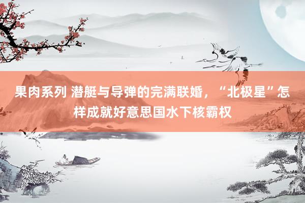 果肉系列 潜艇与导弹的完满联婚，“北极星”怎样成就好意思国水