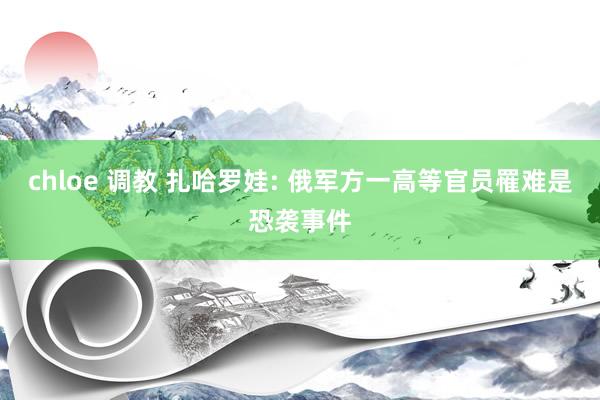 chloe 调教 扎哈罗娃: 俄军方一高等官员罹难是恐袭事件