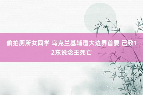 偷拍厕所女同学 乌克兰基辅遭大边界首要 已致12东说念主死亡