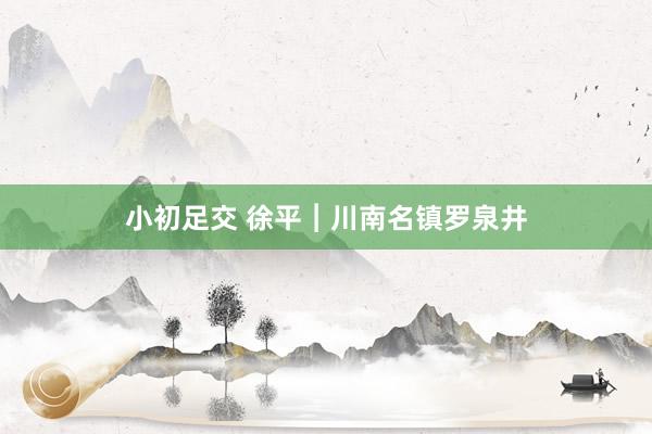 小初足交 徐平︱川南名镇罗泉井