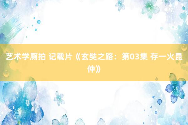 艺术学厕拍 记载片《玄奘之路：第03集 存一火昆仲》