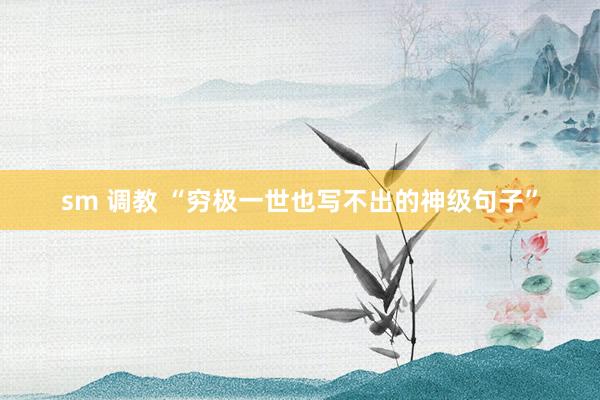 sm 调教 “穷极一世也写不出的神级句子”