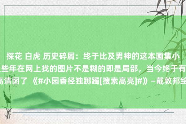 探花 白虎 历史碎屑：终于比及男神的这本画集小时期对这套一见