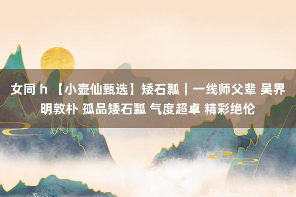 女同 h 【小壶仙甄选】矮石瓢｜一线师父辈 吴界明敦朴 孤品矮石瓢 气度超卓 精彩绝伦